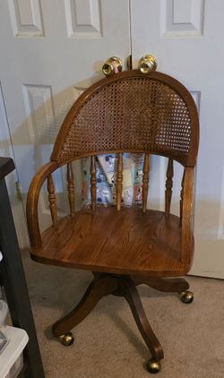 Vintage Rattan Office Chair