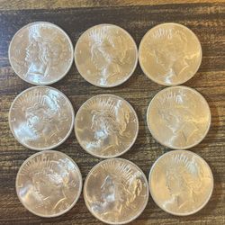 Peace Silver Dollar Coins 
