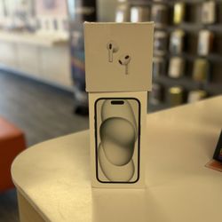 Iphone 15 brand new sealed pack With Airpods 