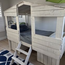 Twin Bed With Mattress-Loft Treehouse For Kid/ Child