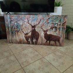 Canvas Deer Wall Art