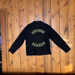 Handmade San Diego Padres Black Levi’s Denim Jacket – Size men’s L (Brand New)