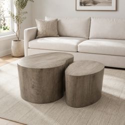 2-Piece Organic-Shaped Coffee Table Set – $49.99