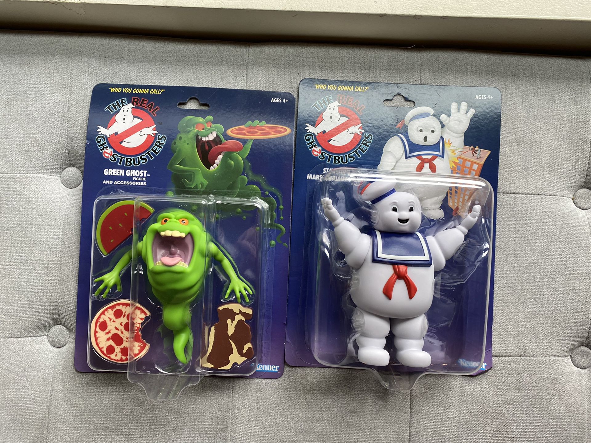 Real Ghostbusters 2020 Slimer & Stay Puft Marshmallow Man Action Figure Lot MOC