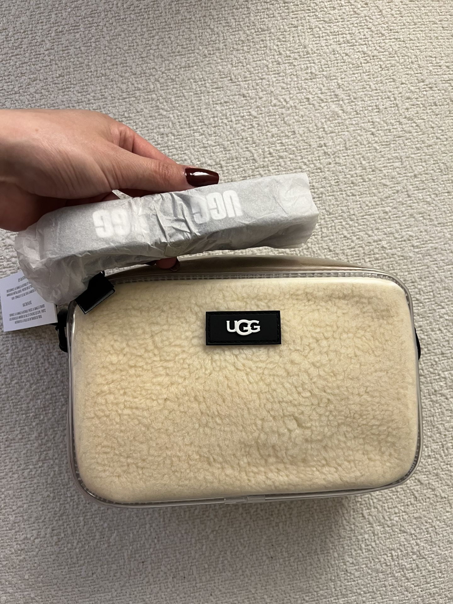 UGG Janey II Sherpa & Suede Crossbody Purse