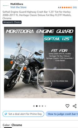 Motorcycle crash bar engine guard for Harley motorcycle