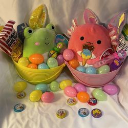 Easter Baskets With Squishmallow