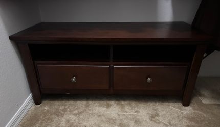 Dark Brown Wood Entertainment Center