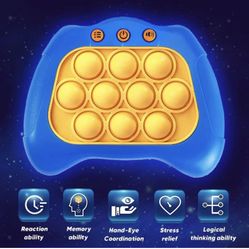Puzzle Pop Light Up Game, Quick Push Pattern Electric Poping Bubble Squeeze Sensory Fidget Toys, Handheld Console Game Machine, Stress Relief Cool Stu