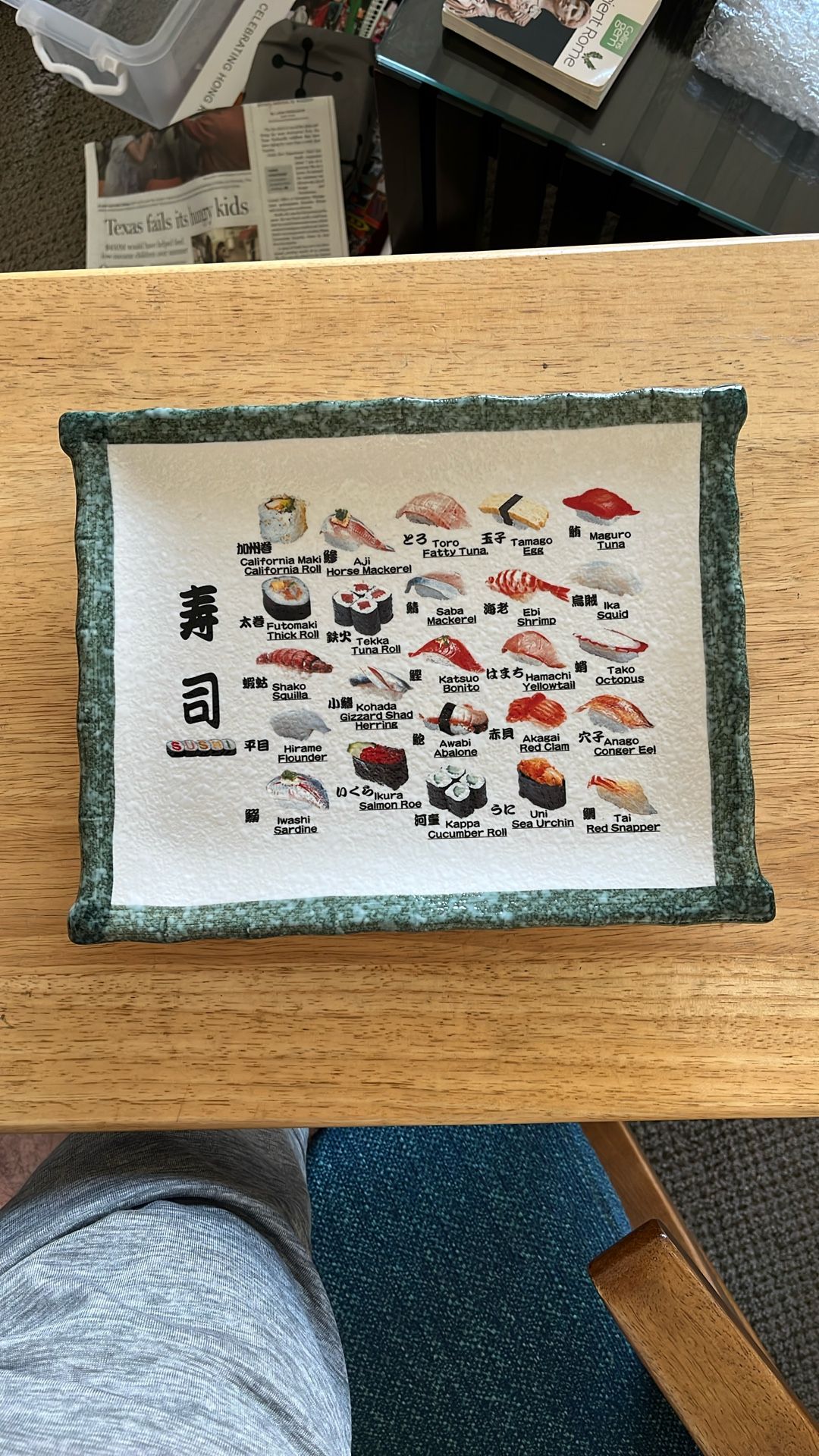 Very cool Japanese sushi platter.