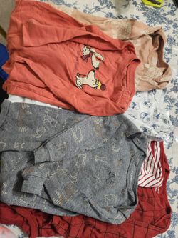 6 Long Sleeve Baby Onesies / Bodysuits, Size 18-24 Months