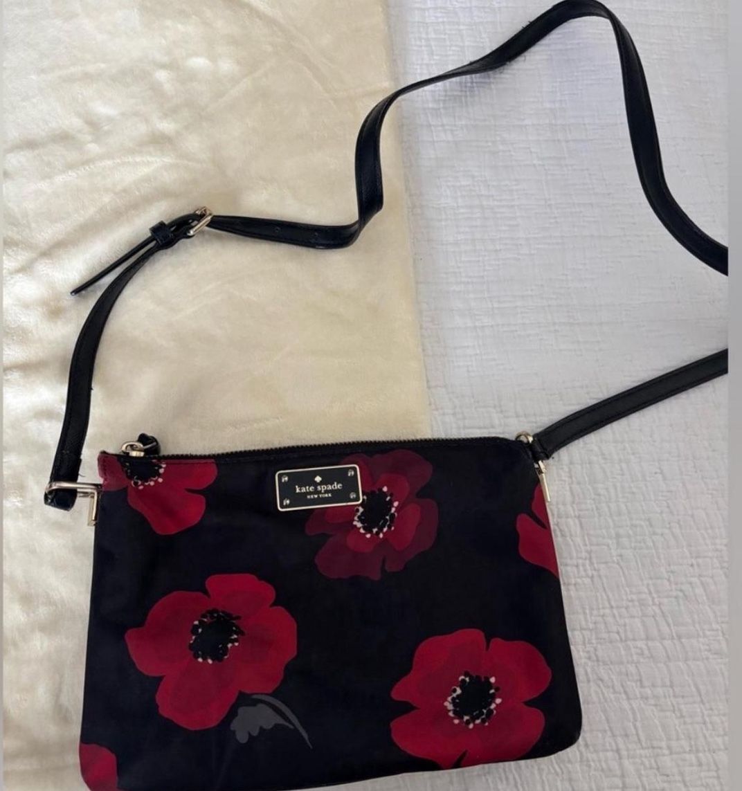 Kate Spade Red Flower Cross Body Bag