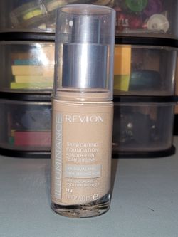 Revlon Illuminance Skin Caring Foundation - 113 Ivory Beige... Face Makeup. Beauty product. Cosmetic
