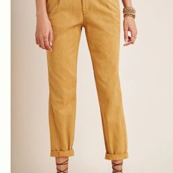 New Anthropologie Scout Slim Pleated Trousers Size 32