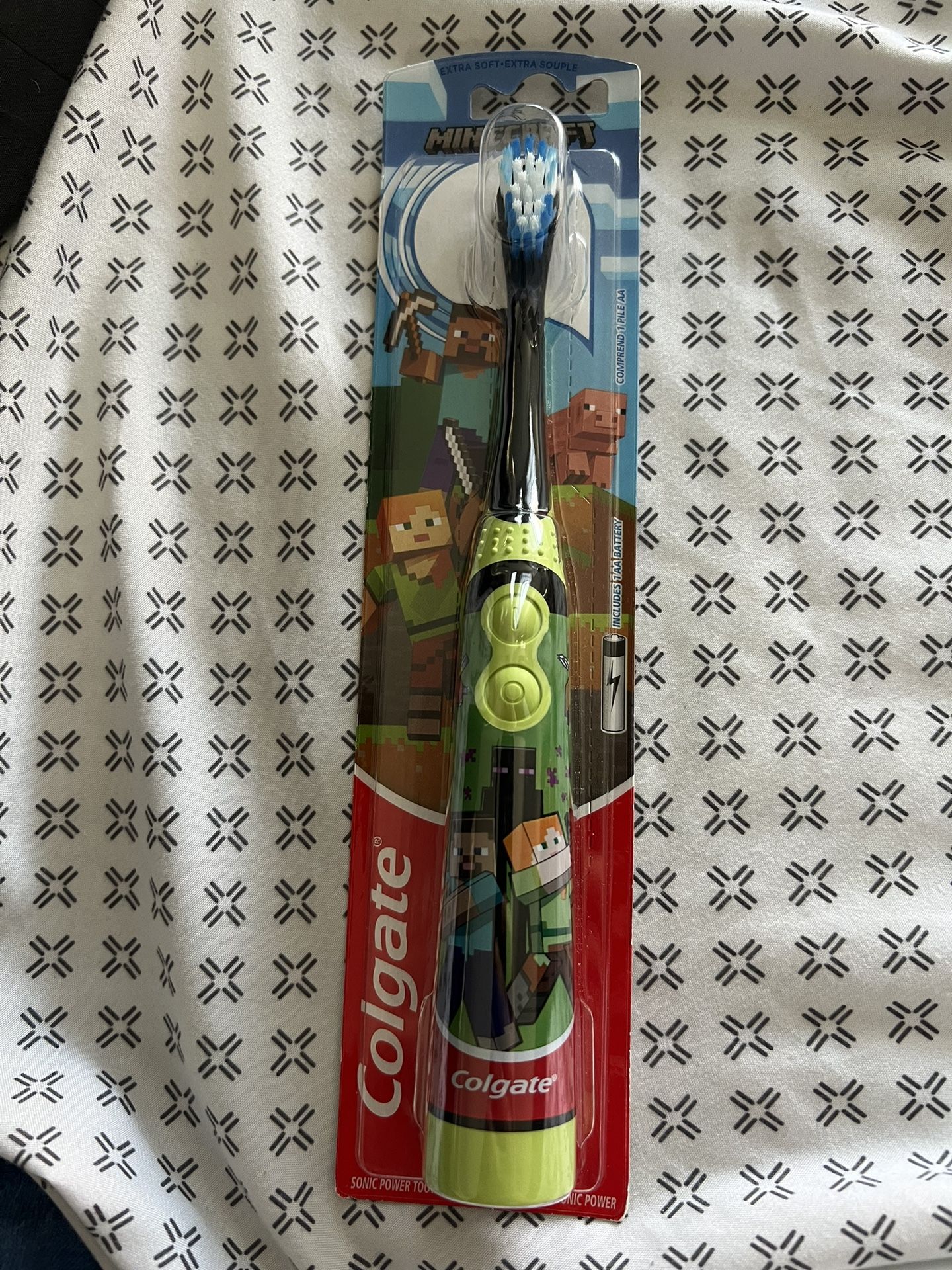 Minecraft Spinning Toothbrush By Colgate Kids Brand New