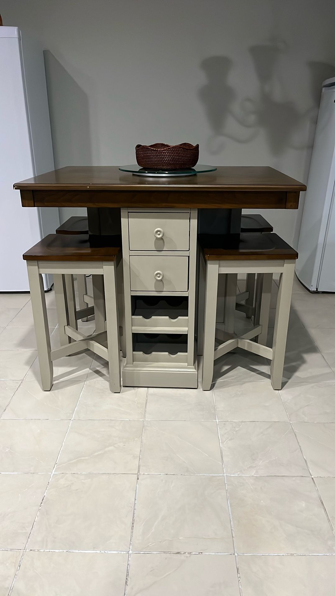 Dining Table Set With Stools
