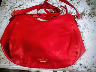 Designer Bags Vintage Kate Spade New York Medium Tote Curry Red Leather