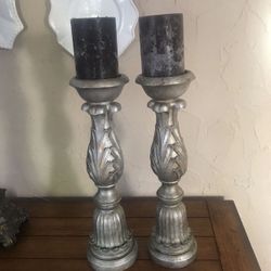 Set Of Candle Holders With Candles