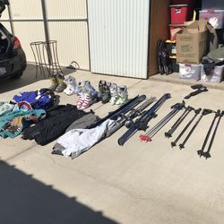 Assorted Ski Equipment And Apparrel