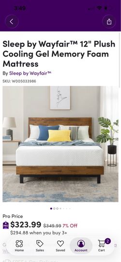 FREE - 12” Deep cooling gel memory foam QUEEN mattresses