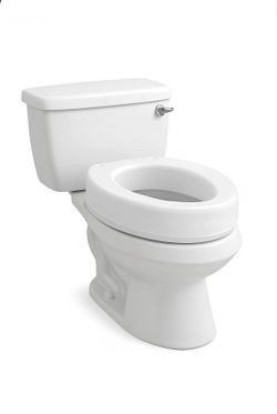Carex Toilet Seat Riser, Elongated Raised Toilet Seat Adds 3.5 inches to Toilet Height, for Assistance Bending or Sitting, 300 Pound Retails $39.99