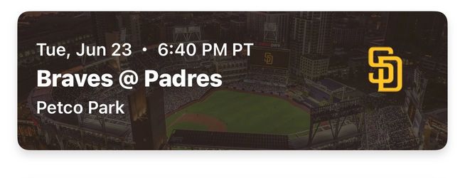 Padres vs. Dodgers! Sat night 6/27 section 208
