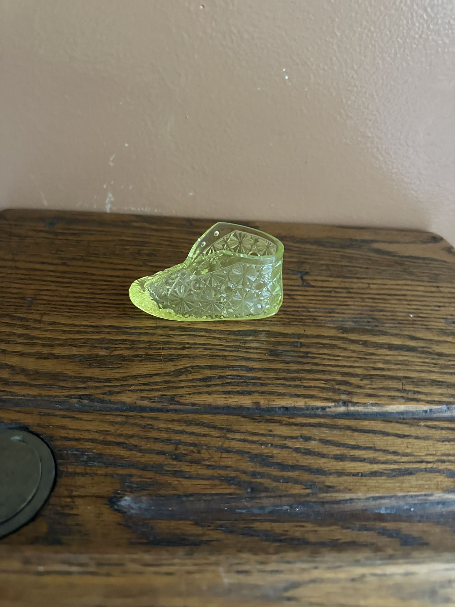 Antique Glass Baby Bootie