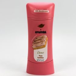Dove x Crumbl Limited Edition Tres Leches Deodorant Stick 2.6oz 72HR Protection