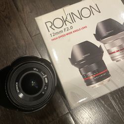 Rokinon 12mm f/2.0 CS Lens for Fujifilm X