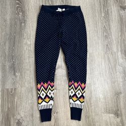 Women’s XS PJ Pants Comfy Thick Loungewear Knit Navy Blue Pink White Yellow