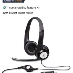 2x Logitech Headsets With Noise-Canceling Microphone