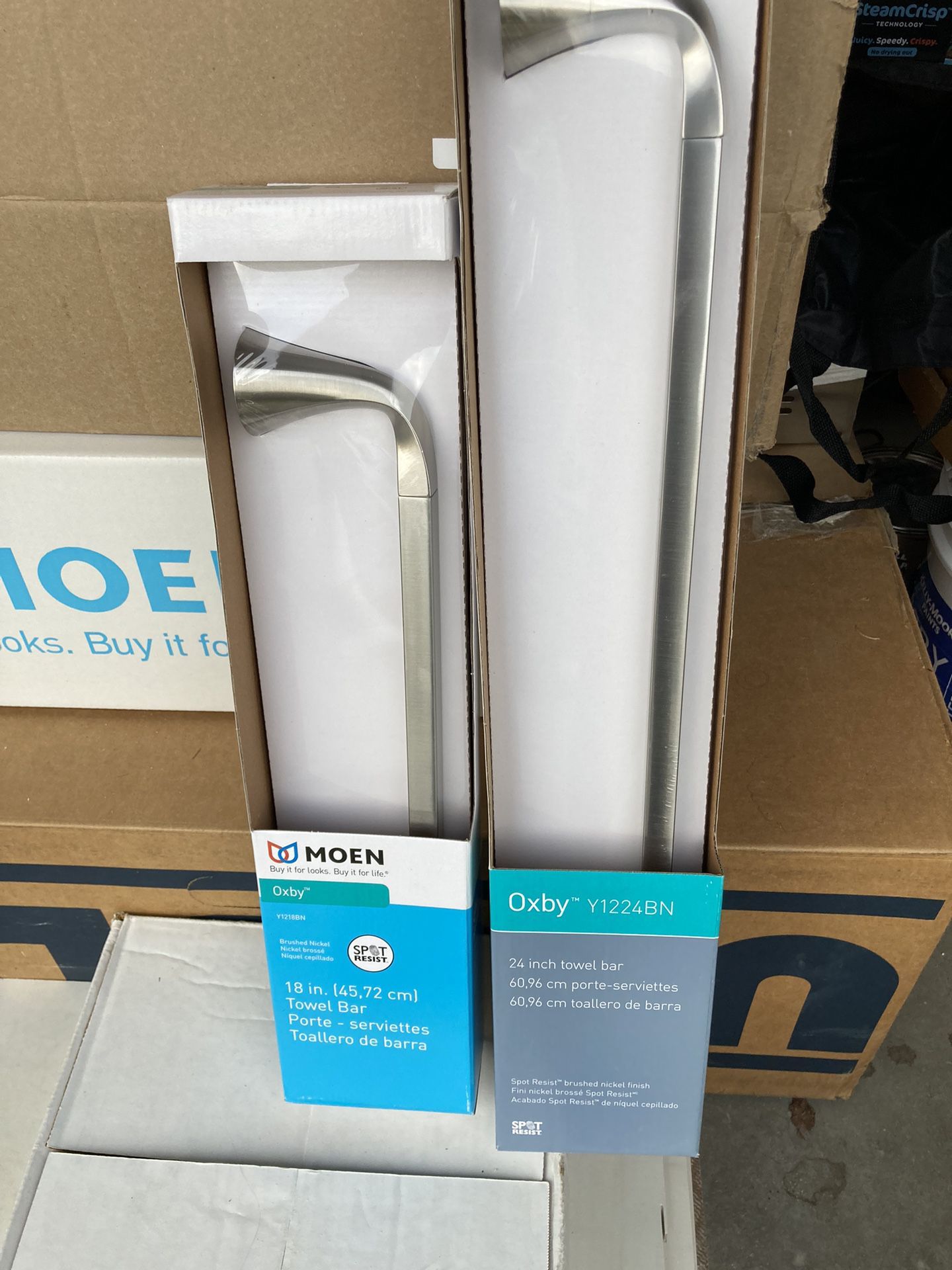 Moen Oxby / Karis Towel Bars Brushed Nickel