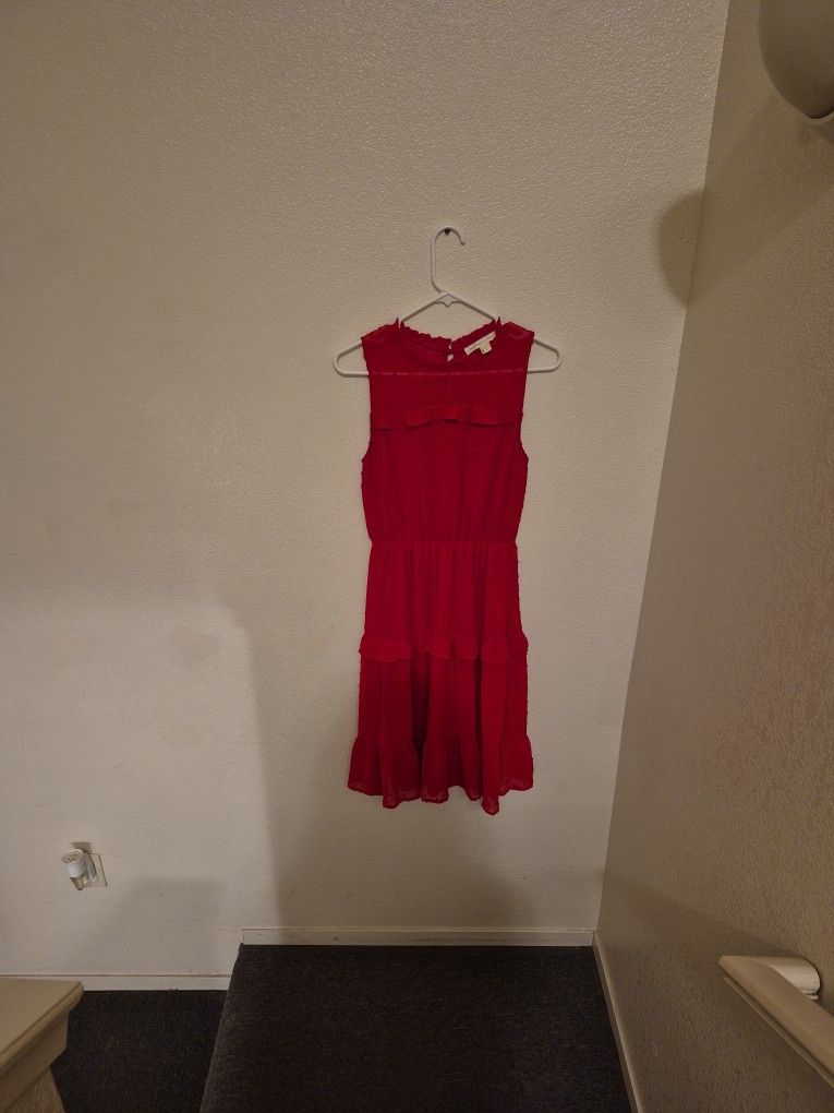 Monteau Los Angeles Red Dress For Young Girl