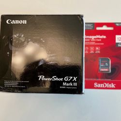 Canon PowerShot G7 X Mark III Digital Camera with 128GB SD Card | Black