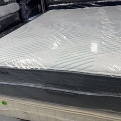 QUEEN SIZE SIMMONS BEAUTYREST PRESSURESMART (FIRM) MATTRESS & BOX SPRINGS BED SET