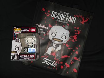 Terrifier Art the Clown Scare Fair Funko Pop and  Tote bag