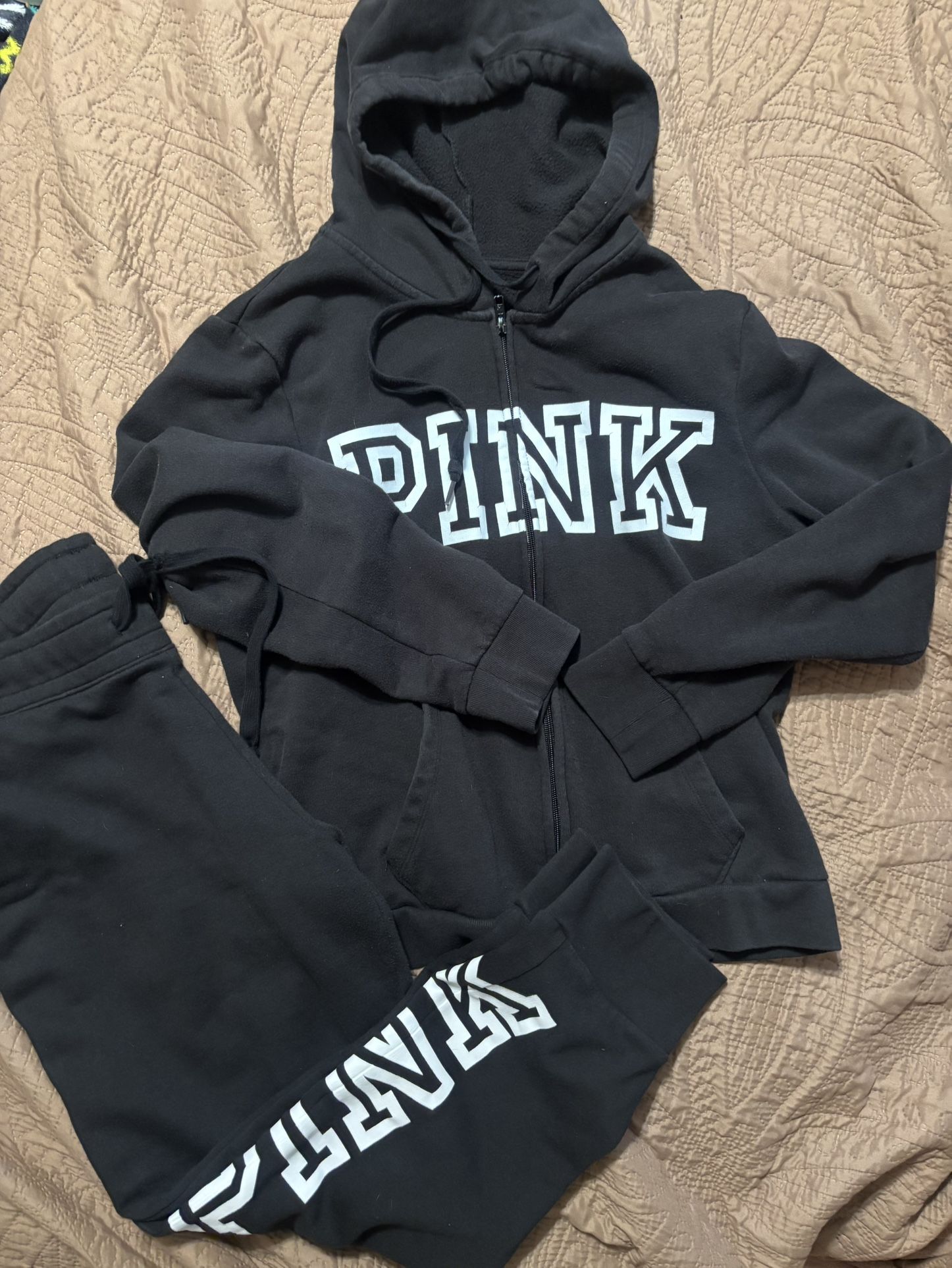 Victorias Secret Pink Jogger Set Sz Lg