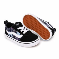 Vans toddler size 8 floral black slip-on sneakers new with box