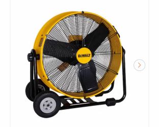 24 in. Heavy-Duty Drum Fan with Extra Long 12 ft. Power Cord and Stepless Speed Control