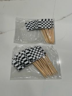 50 count race car flag toothpicks