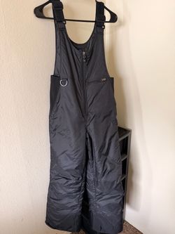 Black Insulated Snow/Ski Bib Overalls