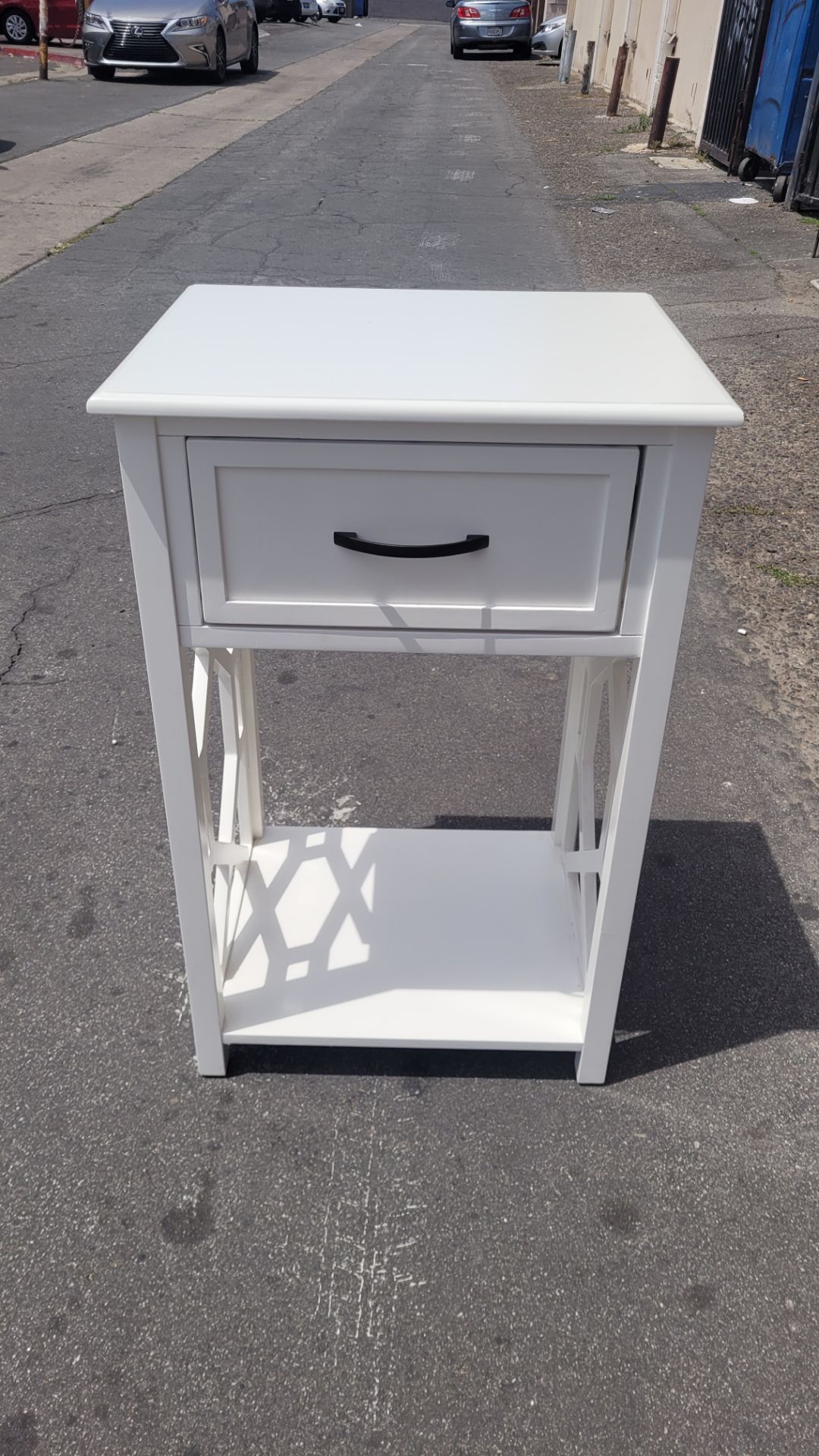 Coventry Wood End Table with Drawer and Shelf