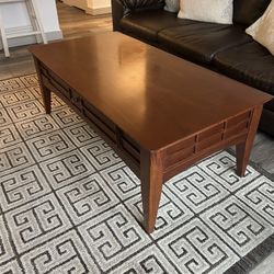 Brown Coffee Table W/Drawer