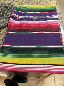 Mexican Serape Striped Table Runner
