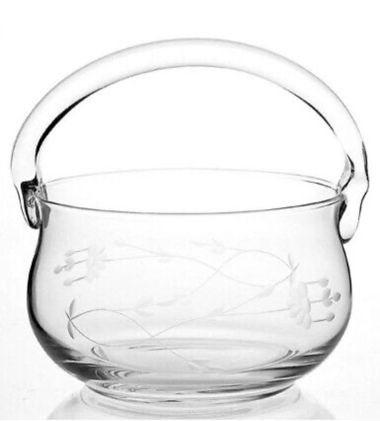NEW PRINCESS HOUSE #685 HERITAGE CRYSTAL SMALL GOODIE BASKET 4-1/2" H