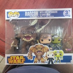 Rancor, Luke Skywalker,  and Slave Oola Funko Pop