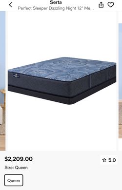 Perfect Sleeper Dazzling Night 12" Medium Hybrid Mattress Set, Queen