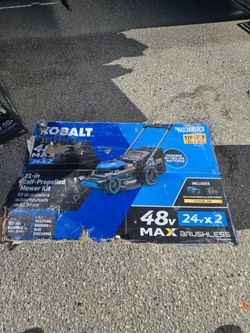 (New)Kobalt 48 max Lawn Mower with 2 Batteries and Charger