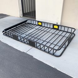 $115 (Brand New) Universal roof rack 64x39 inch car top cargo basket carrier extension luggage holder 150lbs max 