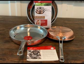 Hammered copper skillets (set) BNWT